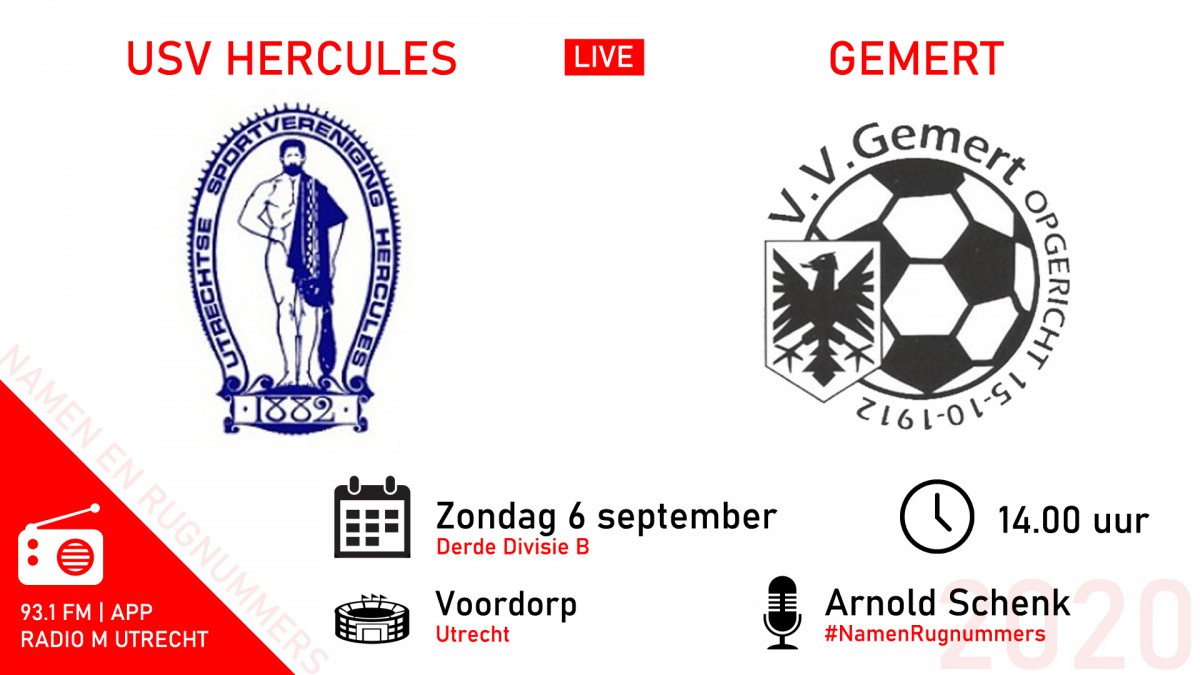 HerculesGemert live op Radio M Utrecht Voetbalvereniging Gemert HerculesGemert live op Radio M Utrecht Voetbalvereniging Gemert