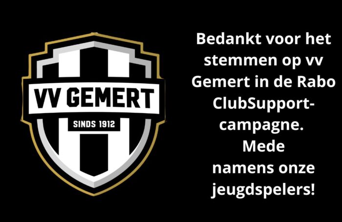 Bedankt Rabo ClubSupport