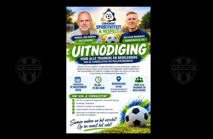 Uitnodiging Sportiviteit en Respect 18-11 voor site